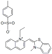 1-ethyl-2-[(3-methyl-3H-benzothiazol-2-ylidene)methyl]quinolinium toluene-p-sulphonate 结构式