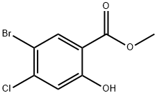 5-溴-4-氯水杨酸甲酯 结构式