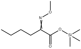2-(Methoxyimino)hexanoic acid trimethylsilyl ester 结构式
