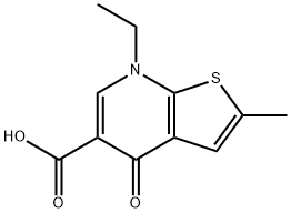 7-ethyl-2-methyl-4-oxo-4,7-dihydrothieno(2,3-b)pyridine-5-carboxylic acid 结构式