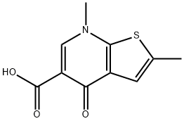 2,7-DIMETHYL-4-OXO-4,7-DIHYDROTHIENO[2,3-B]PYRIDINE-5-CARBOXYLIC ACID 结构式