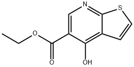 4-羟基噻吩并[3,2-B]吡啶-5-甲酸乙酯 结构式