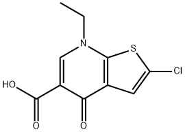 2-Chloro-7-ethyl-4,7-dihydro-4-oxothieno[2,3-b]pyridine-5-carboxylic acid 结构式