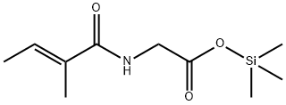 N-[(E)-2-Methyl-1-oxo-2-butenyl]glycine trimethylsilyl ester 结构式