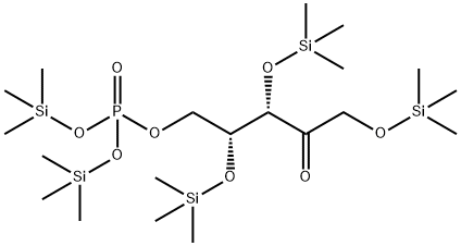 1,3,4-Tris(trimethylsilyl)-D-threo-2-pentulose 5-phosphoric acid bis(trimethylsilyl) ester 结构式