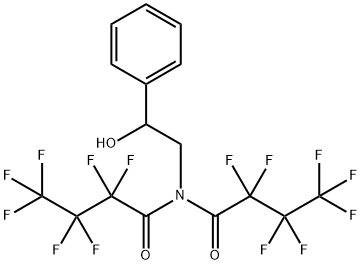 N-(2,2,3,3,4,4,4-Heptafluoro-1-oxobutyl)-2,2,3,3,4,4,4-heptafluoro-N-(2-hydroxy-2-phenylethyl)butanamide 结构式