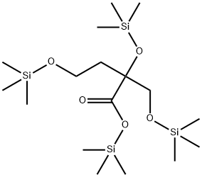 Butanoic acid, 2,4-bis[(trimethylsilyl)oxy]-2-[[(trimethylsilyl)oxy]me thyl]-, trimethylsilyl ester 结构式