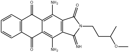 4,11-diamino-2,3-dihydro-3-imino-2-(3-methoxybutyl)-1H-naphth[2,3-f]isoindole-1,5,10-trione 结构式