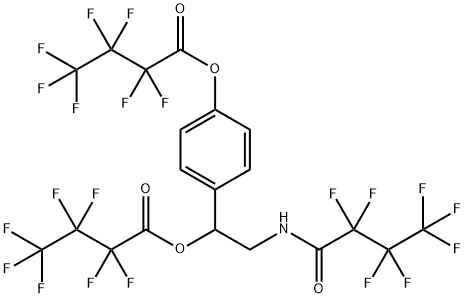 Heptafluorobutyric acid 4-[2-[(heptafluorobutyryl)amino]-1-[(heptafluorobutyryl)oxy]ethyl]phenyl ester 结构式