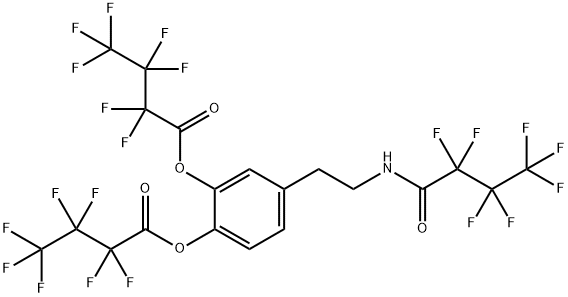 Bis(heptafluorobutyric acid)4-[2-[(heptafluorobutyryl)amino]ethyl]-1,2-phenylene ester 结构式