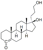 17beta-hydroxy-17-(3-hydroxypropyl)androst-4-ene-4-one 结构式