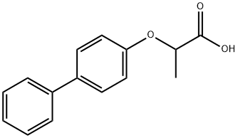 丙酸,2-(4-联苯氧基)- 结构式