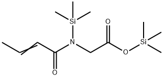 N-(1-Oxo-2-butenyl)-N-(trimethylsilyl)glycine trimethylsilyl ester 结构式