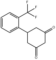 5-(2-三氟甲基苯基)环己烷-1,3-二酮 结构式
