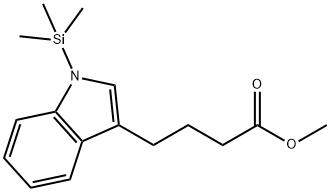 1-(Trimethylsilyl)-1H-indole-3-butanoic acid methyl ester 结构式