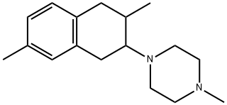 1-Methyl-4-(1,2,3,4-tetrahydro-3,7-dimethylnaphthalen-2-yl)piperazine 结构式