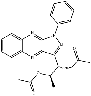 (1S,2R)-1-[1-Phenyl-1H-pyrazolo[3,4-b]quinoxalin-3-yl]-1,2-propanediol diacetate 结构式