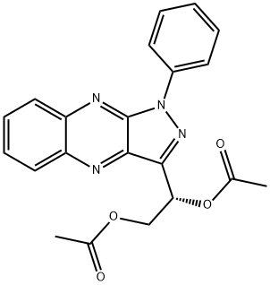 (S)-1-[1-Phenyl-1H-pyrazolo[3,4-b]quinoxalin-3-yl]-1,2-ethanediol diacetate 结构式