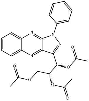 (1R,2S)-1-(1-Phenyl-1H-pyrazolo[3,4-b]quinoxalin-3-yl)-1,2,3-propanetriol triacetate 结构式