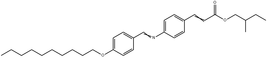 (S)-(+)-2-甲基丁基4-(4-癸氧基苯亚甲基氨基)肉桂酸酯 结构式
