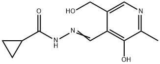 Cyclopropanecarboxylic acid, [[3-hydroxy-5-(hydroxymethyl)-2-methyl-4-pyridinyl]methylene]hydrazide (9CI) 结构式