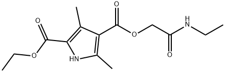 1H-Pyrrole-2,4-dicarboxylicacid,3,5-dimethyl-,2-ethyl4-[2-(ethylamino)-2-oxoethyl]ester(9CI) 结构式