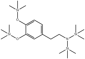 N,N-Bis(trimethylsilyl)-3,4-bis[(trimethylsilyl)oxy]benzeneethanamine 结构式