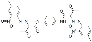 N,N'-1,4-亚苯基双[2-[(4-甲基-2-硝基苯基)偶氮]-3-氧代]-丁酰胺 结构式