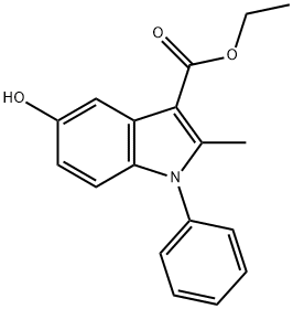 ETHYL 5-HYDROXY-2-METHYL-1-PHENYL-1H-INDOLE-3-CARBOXYLATE 结构式