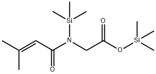 N-(3-Methyl-1-oxo-2-butenyl)-N-(trimethylsilyl)glycine trimethylsilyl ester 结构式