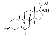 6-METHYL-17ALPHA-HYDROXYPREGNENOLONE 结构式