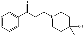 3-(4-Hydroxy-4-methylpiperidino)-1-phenyl-1-propanone 结构式