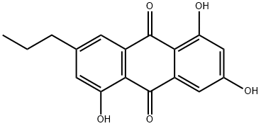 1,3,5-Trihydroxy-7-propyl-9,10-anthracenedione 结构式
