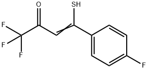 1,1,1-Trifluoro-4-(4-fluorophenyl)-4-mercapto-3-buten-2-one 结构式