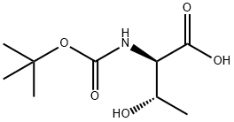 N-Α-叔丁氧羰基-D-苏氨酸 结构式