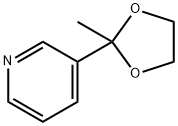 3-(2-METHYL-1,3-DIOXOLAN-2-YL)PYRIDINE 结构式