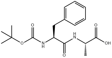 BOC-苯丙氨酰-丙氨酸 结构式