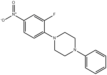 1-(2-氟-4-硝基苯基)-4-苯基哌嗪 结构式