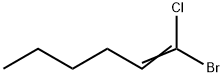 1-Bromo-1-chloro-1-hexene 结构式