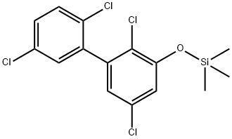 Trimethyl[[2,2',5,5'-tetrachloro(1,1'-biphenyl)-3-yl]oxy]silane 结构式