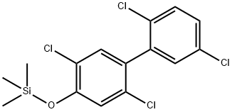 Trimethyl[[2,2',5,5'-tetrachloro(1,1'-biphenyl)-4-yl]oxy]silane 结构式