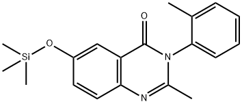 4(3H)-Quinazolinone, 2-methyl-3-(2-methylphenyl)-6-[(trimethylsilyl)ox y]- 结构式