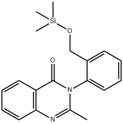 2-Methyl-3-[2-[[(trimethylsilyl)oxy]methyl]phenyl]quinazolin-4(3H)-one 结构式