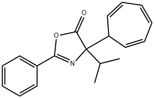 5(4H)-Oxazolone,  4-(2,4,6-cycloheptatrien-1-yl)-4-(1-methylethyl)-2-phenyl- 结构式