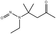 4-(乙基亚硝基氨基)-4-甲基-2-戊酮 结构式