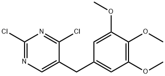 2,4-二氯-5-(3,4,5-三甲氧基苄基)嘧啶 结构式