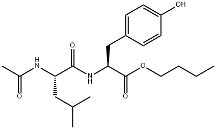 N-(N-Acetyl-L-leucyl)-L-tyrosine butyl ester 结构式