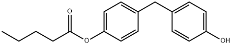 Pentanoic acid 4-[(4-hydroxyphenyl)methyl]phenyl ester 结构式