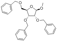 1-甲氧基-2,3,5-三苄氧基-beta-D-呋喃核糖 结构式