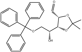 5-O-三苯甲基-2,3-O-异亚丙基-D-呋喃核糖 结构式